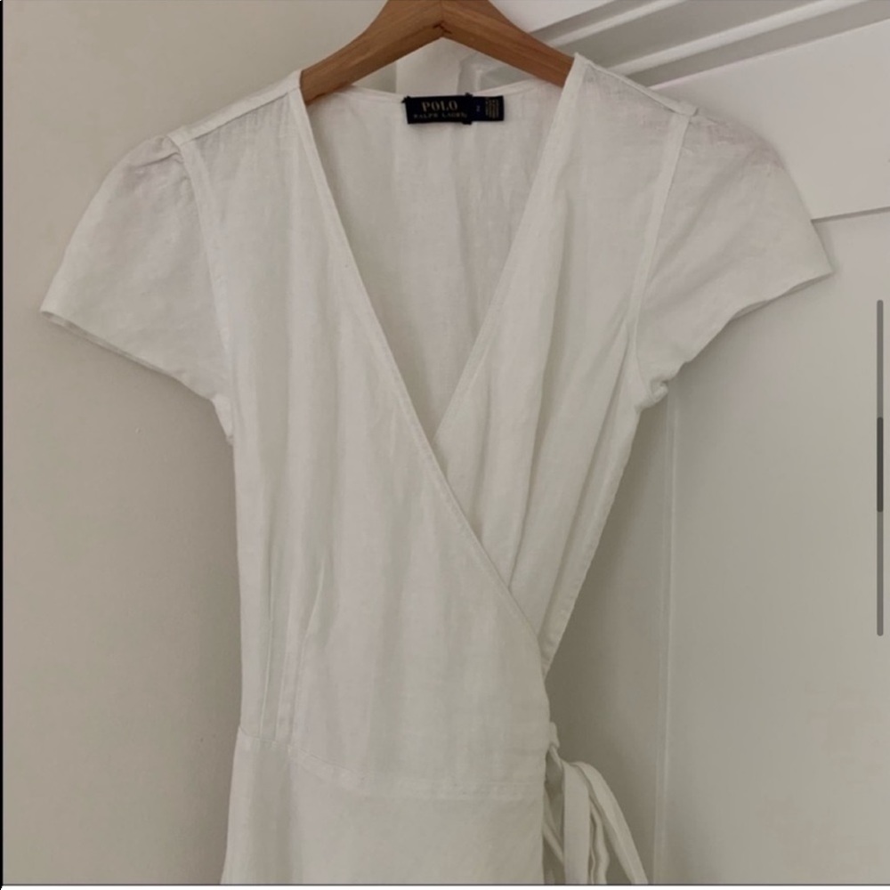 New Ralph Lauren Maxi Linen White Long Dress - Picture 7 of 13